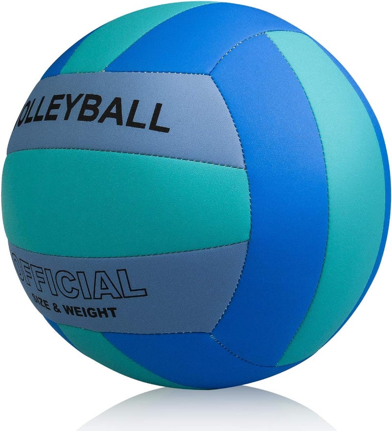 PECOGO Volleyball Size 5 PU Leather Soft Indoor Outdoor Volleyballs Sports Training Game Play Ball for Beginner, Teenager, Adult, 8.2 - Image 1